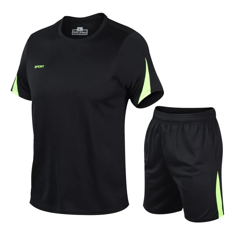 

Men's sports training suit Quick-drying men's gym jogging Running suit For Men Football Uniforms Soccer Tracksuit Jersey