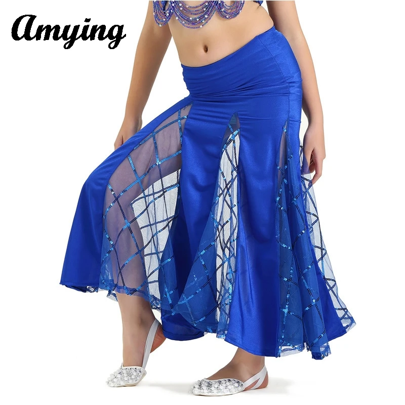 Детская юбка для танца живота детская танцевальная практика длинная с блестками