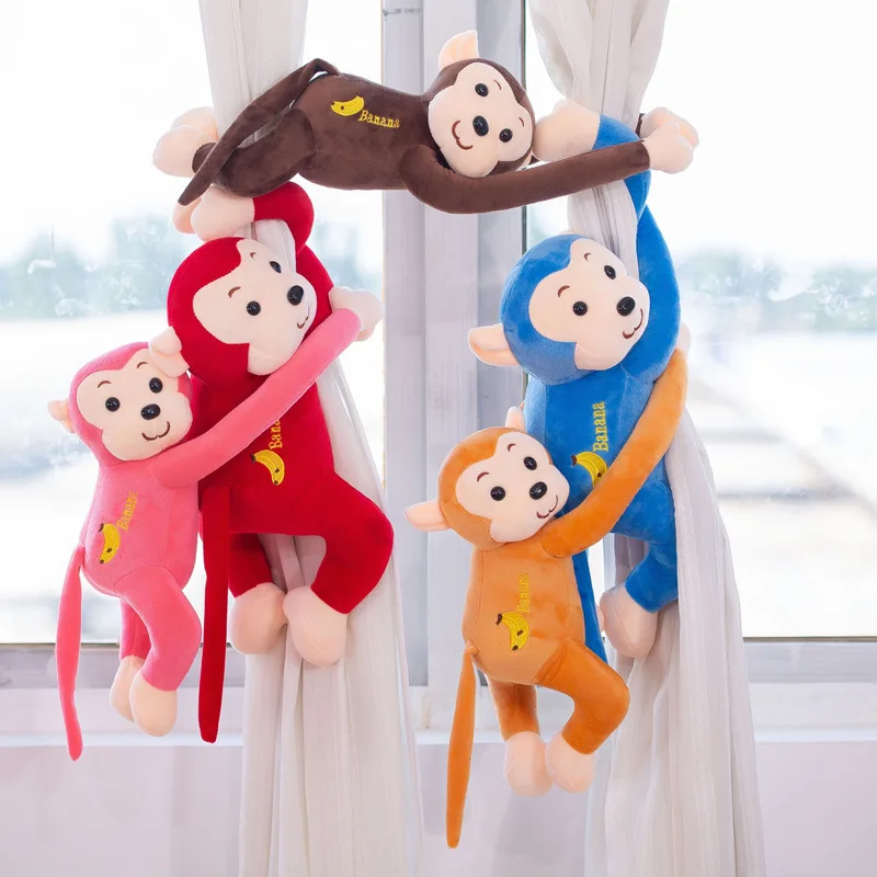 

Zqswkl 45/55/65cm plush toy monkey doll cute long-armed monkey doll monkey pillow curtain monkey birthday gift