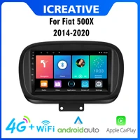 4g carplay 9 inch 2 din android car multimedia player navigation gps for fiat 500x 500 x 2014 2015 2016 2017 2018 2019