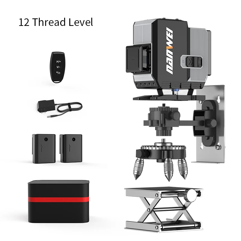 Зеленые зеркальные приборы NANWEI для измерения уровня настенные высокоточные