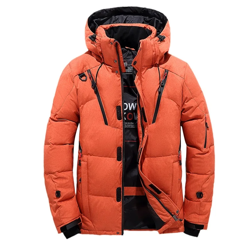 

New Brand Men's Winter Down Jackets Thick White Duck Down Warm Parkas Coats Casual Fashion High Quality Padded Jacket Men