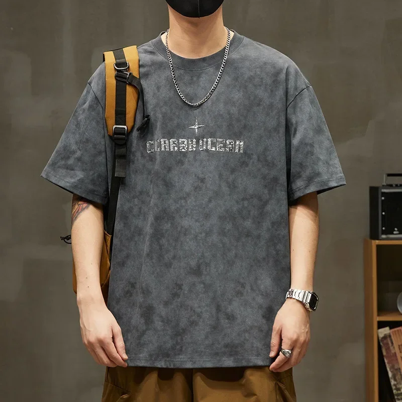 Мужская футболка Cityboytrendy в американском стиле 230 г вязаная свободного кроя с