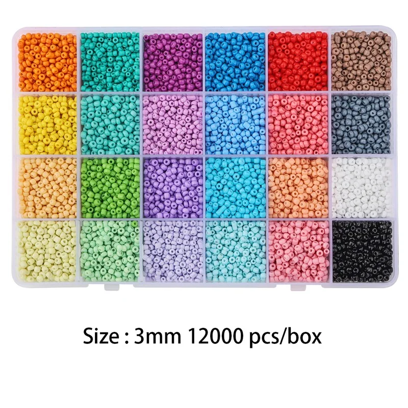 

Small Seed Beads For Needlework Glass Seed Beads Kit For DIY Women Bracelet Necklace Craft Beads For Jewelry Making Accessories