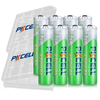 8pcs pkcell aaa batteries 1 2v ni mh aaa rechargeable battery 3a low self discharge 850mah batteria with 2pc battery holder box