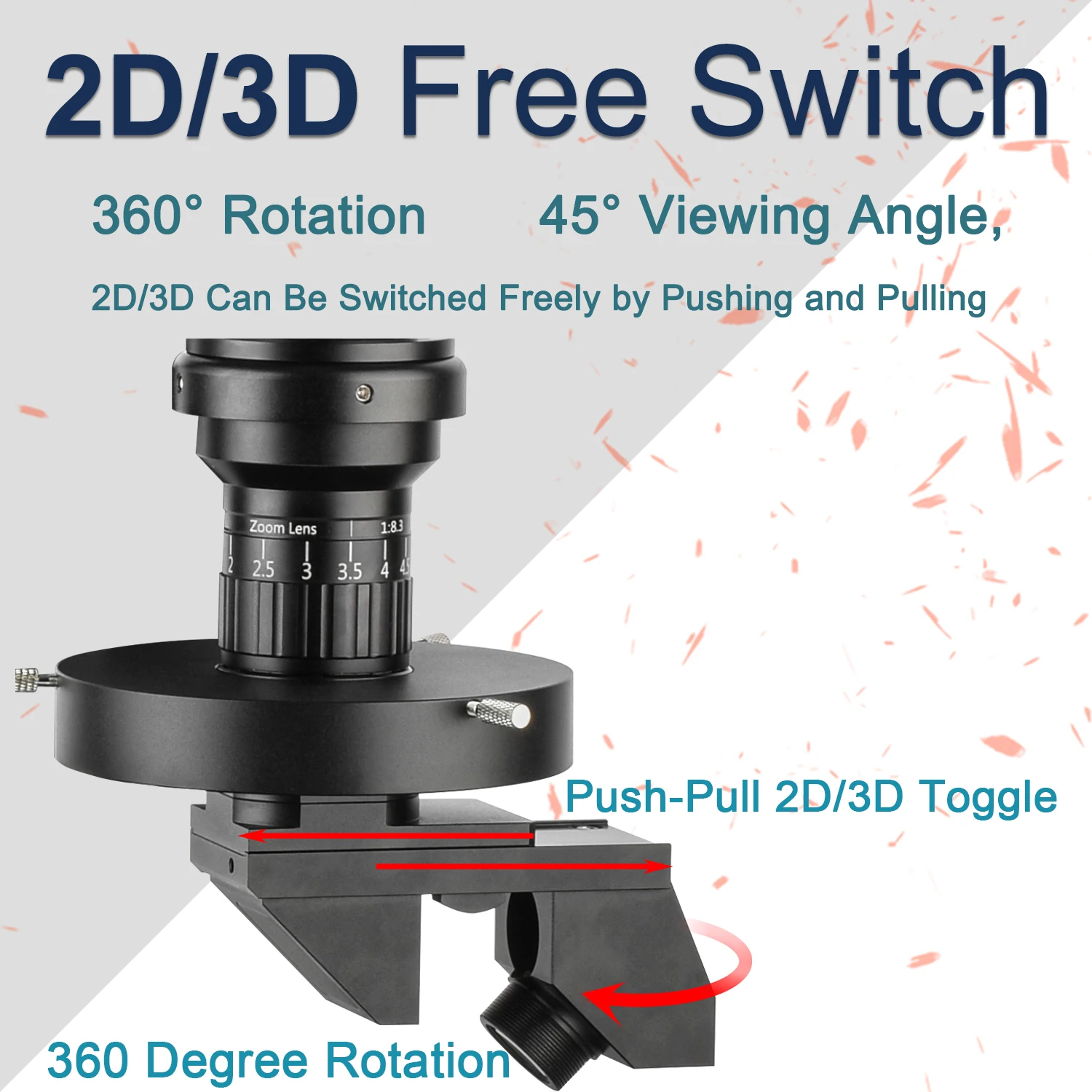 Измерительный микроскоп KOPPACE 2D/3D вращающийся на 360 градусов объектив 12X-105X 2K