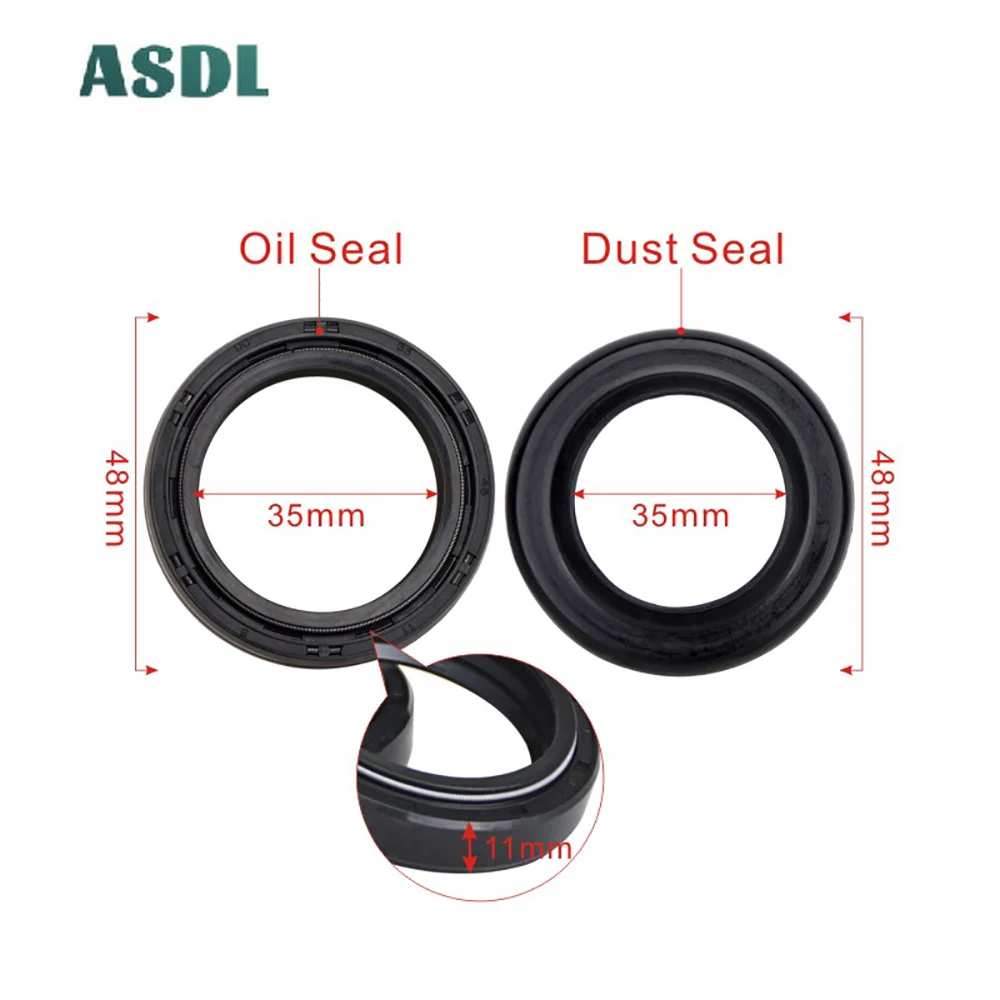 

Front Fork Oil Seal Dust Cover 35x48x11 35 48 11 For BMW R1200 RT R1200R R1200C K1200 RS GT LT R1200C K1200GT K1200RS 1997-2014
