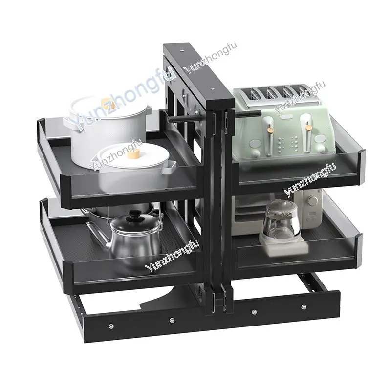 

Full pull out baskets magic corner baskets with soft closing slides Glass hanging baskets