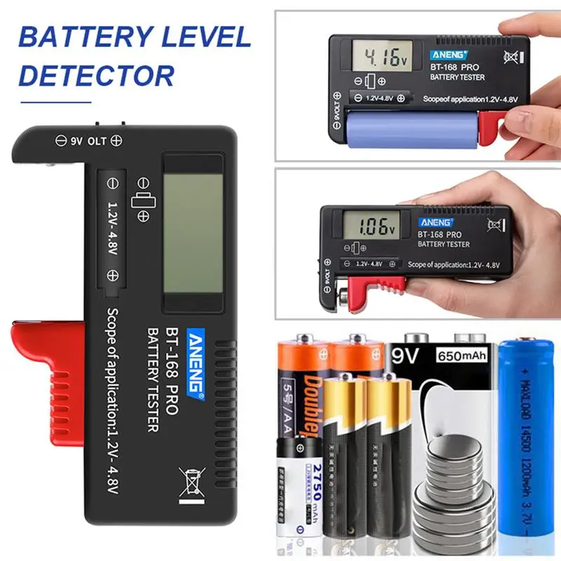 

ANENG BT-168 POR Digital Lithium Battery Capacity Tester High Precision Checkered Load Analyzer Display Check Universal Test
