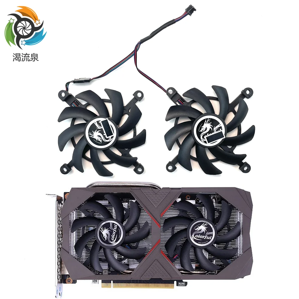 

2 шт. 85 мм RTX 2060 2060 супер вентилятор GPU для цветной GeForce GTX 1660 TI 1660 Super охлаждающий вентилятор для видеокарты