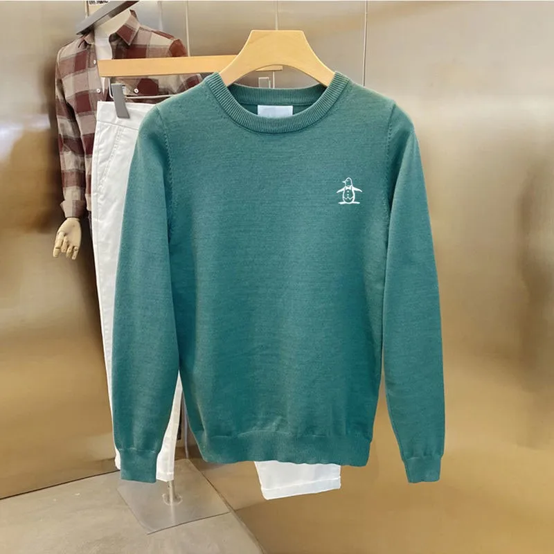 2023 New Spring Golf Clothing Men's Sweater Knitted Shirt Men's T-shirt Brand Quality Men's Golf Sports Long-sleeved Sweater