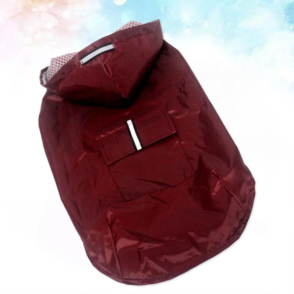 

Reflective Hooded Raincoats: Puppy Rain Adjustable Poncho Rain Rain Gear Clothes for Large Medium Red