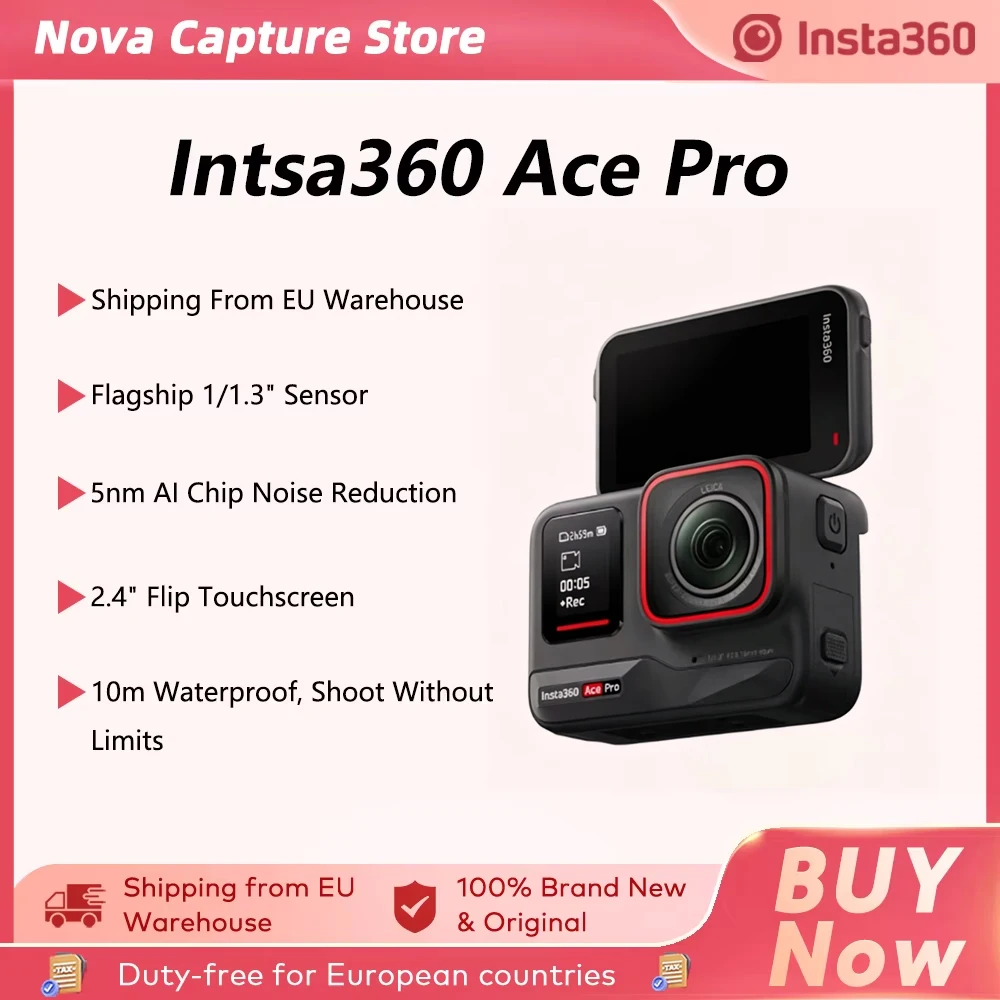 Insta360 Ace Pro Action Camera With Leica 1/1.3 