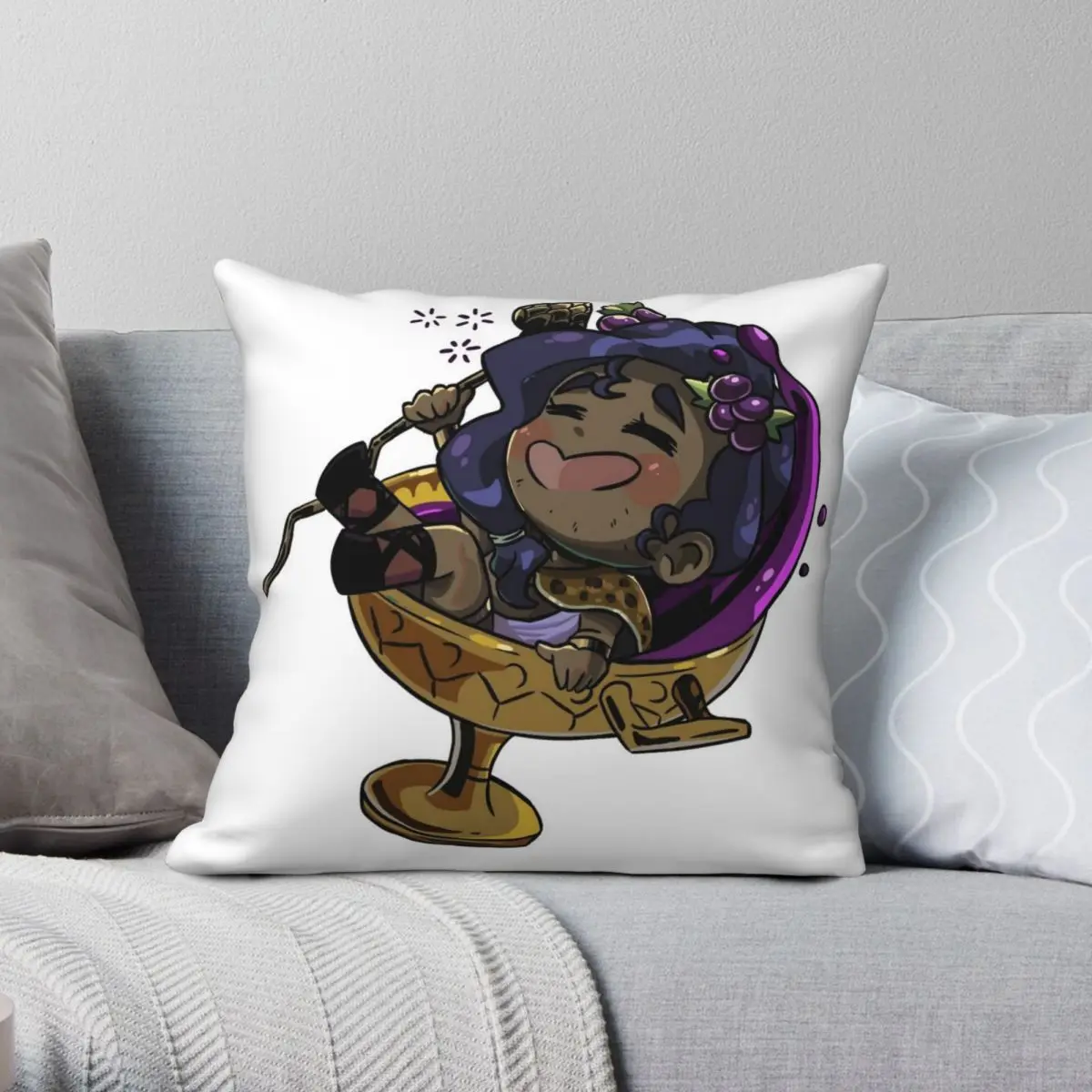 

Dionysus Chibi квадратная подушка, искусственная Полиэстеровая льняная бархатная креативная декоративная Декоративная Подушка на молнии, искусс...