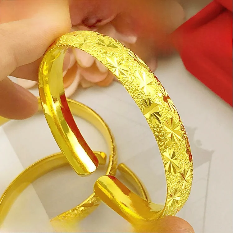 Бесплатное кольцо Вьетнамский браслет из чистого песка золотой для женщин не