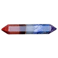 chakra crystal tower double pointed healing stone colorful chakra crystal tower double pointed design gemstone wand for home