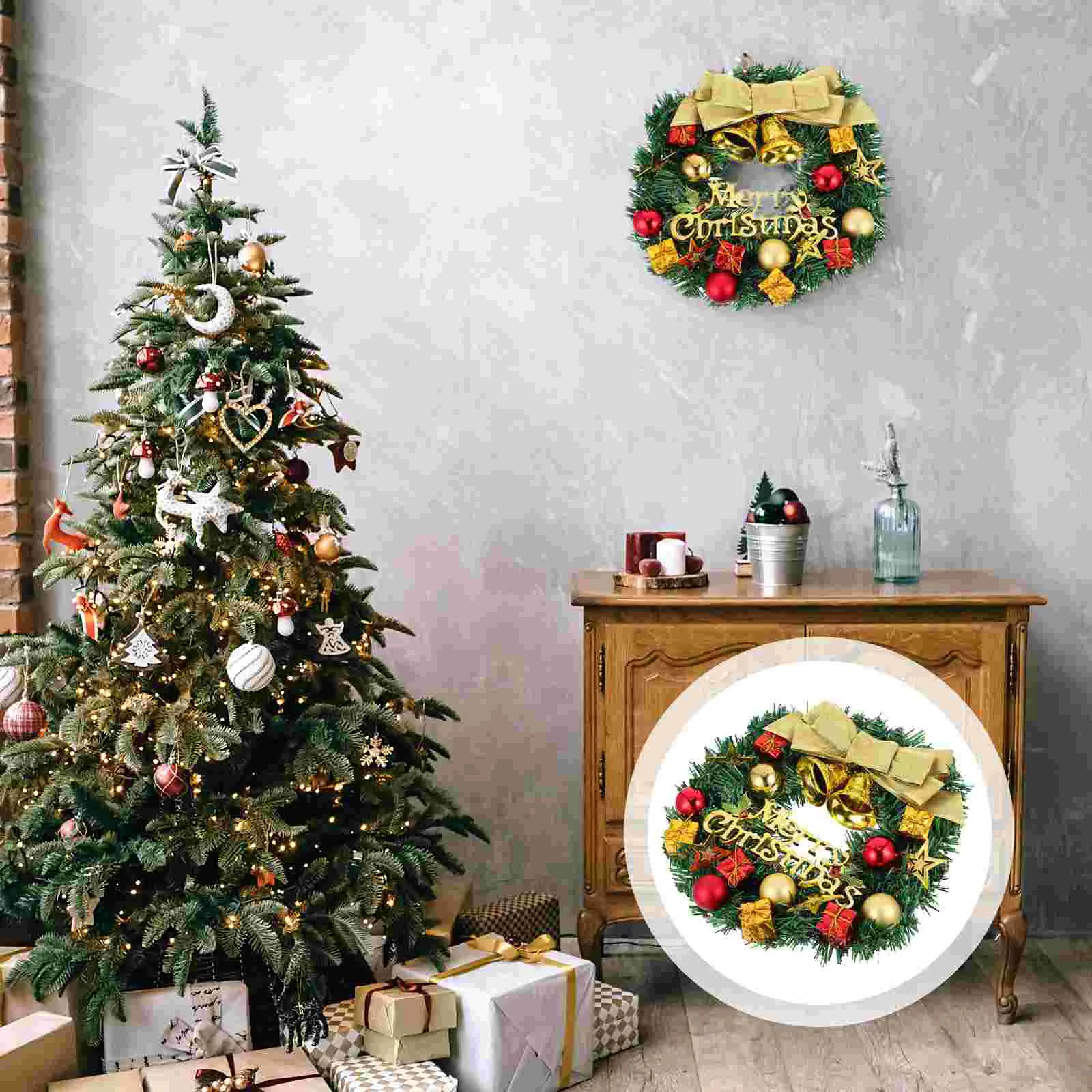 

1pc Xmas Wreaths Unique Safe Nice Good Wreath Xmas Decor Party Garland for Decor Home