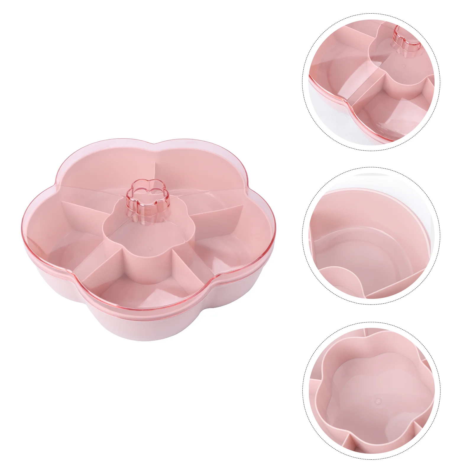 

1Pc Candy Serving Containers Separated Candy Plate Snack Platter Dish Compartment Cookies Plate Fruit Nut Plate