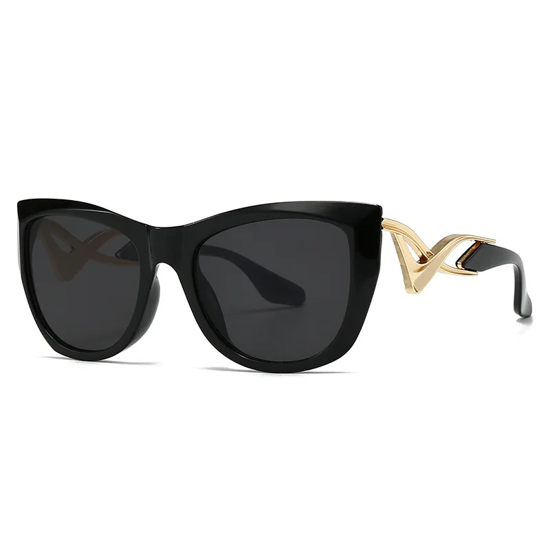 Солнцезащитные очки кошачий глаз в стиле панк для мужчин и женщин брендовые