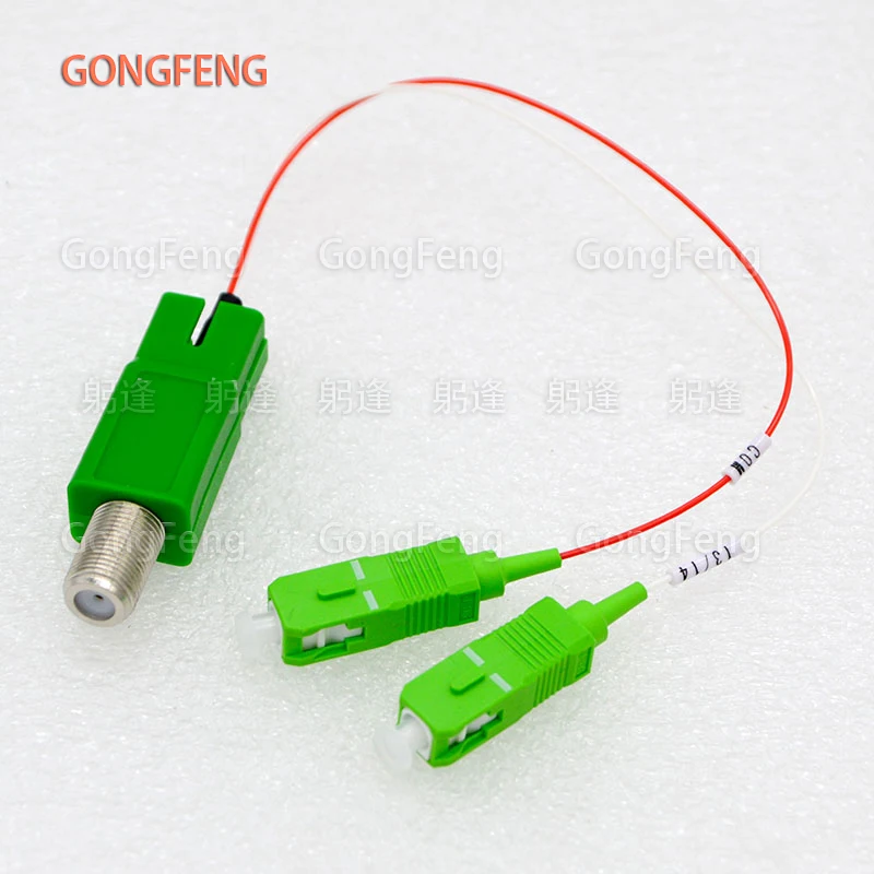 10pcs Passive FTTH Optical Receiver Jumper Type Sigle Mode Fiber With WDM,CATV Photoelectric Conversion Adapter Connector