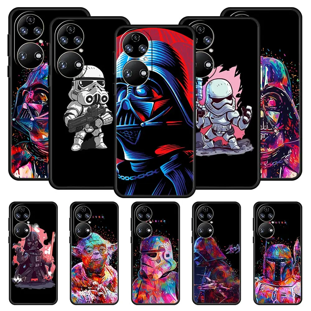 

Star Wars Darth Vader Phone Case For Huawei P50 P30 Pro P20 P40 Lite E P Smart Z 2021 Y6 Y7 Y9 2019 Y6p Y9s Y7a Soft Cover Funda
