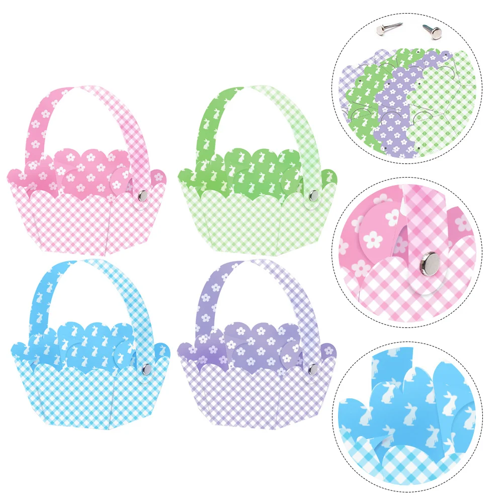 

Easter Basket Baskets Egg Bunny Kids Bags Handletreat Buckets Bowl Snack Containers Favor Favors Goodie Party Diy Breadbag