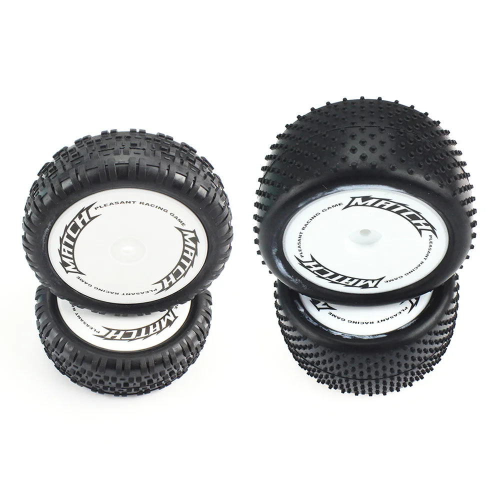 

4Pcs Front and Rear Wheel Tires Tyre for Wltoys 104001 1/10 RC Car Upgrade Parts Accessories