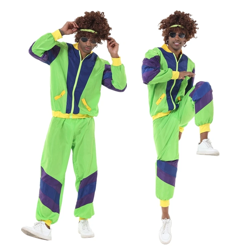 

Halloween Retro 60s 70s Hippie Cosplay Carnival Costume Men Hippie Disco Party Music Festival Retro Disco Fancy Dress