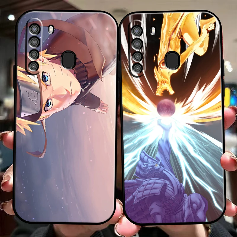

Japan NARUTO Anime Phone Case For Samsung Galaxy S8 S8 PLus S9 S9 Plus S10 S10E S10 Lite 5G Plus Funda Black Liquid Silicon