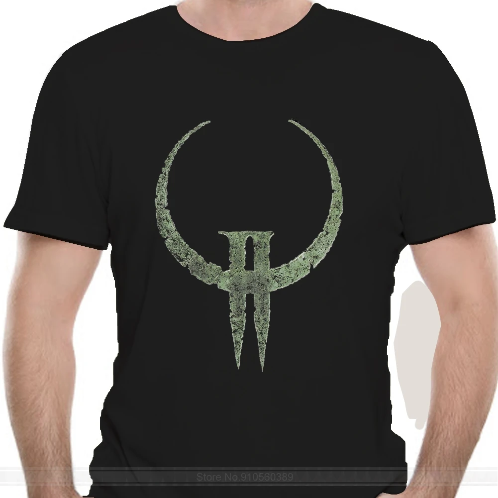 

Quake II T shirt quake 2 ii id software carmack logo fatal1ty shubuzhi male cotton t-shirt fashion men tee-shirt