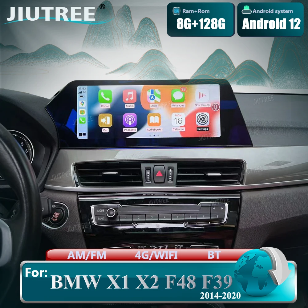 

Автомобильный мультимедийный плеер для 2014-2022 BMW X1 X2 F48 F49, GPS-навигация, 12,3 дюйма, автомобильные мониторы для CarPlay, стерео радио, Android 12