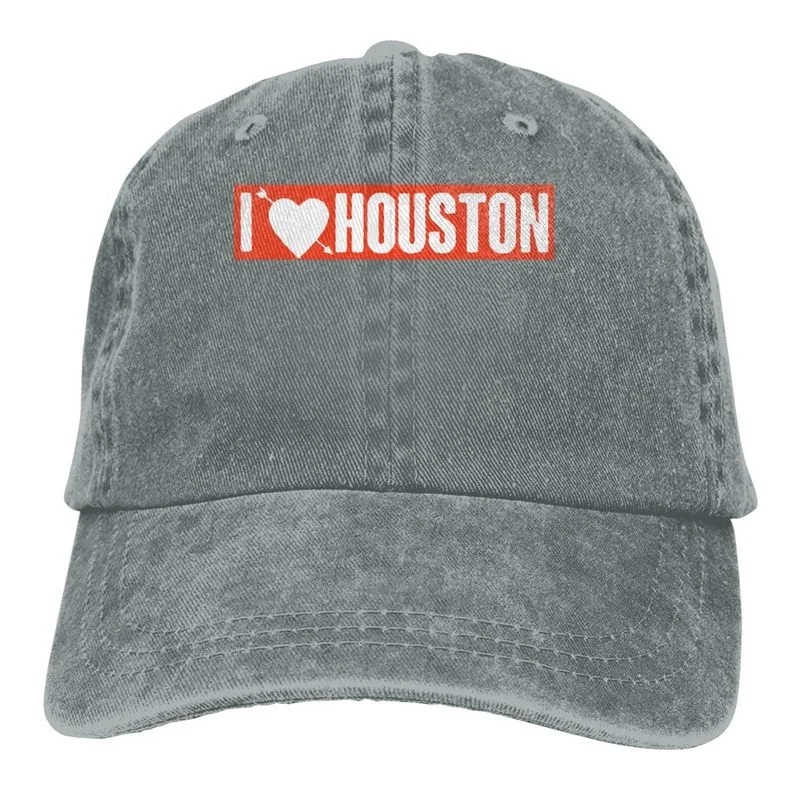 

I Love Houston Red Washed Low Profile Cotton Dad Hat Adjustable Baseball Cap