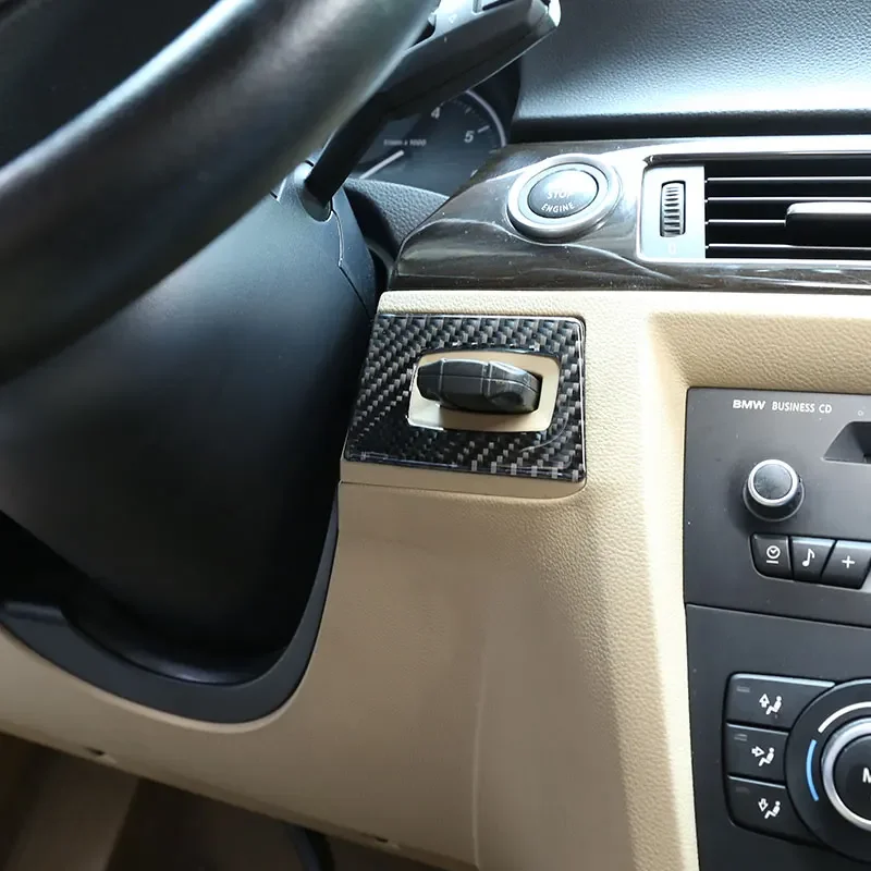 Для BMW 3 серии E90 E92 E93 2005-2012 Мягкое углеродное волокно центральная консоль