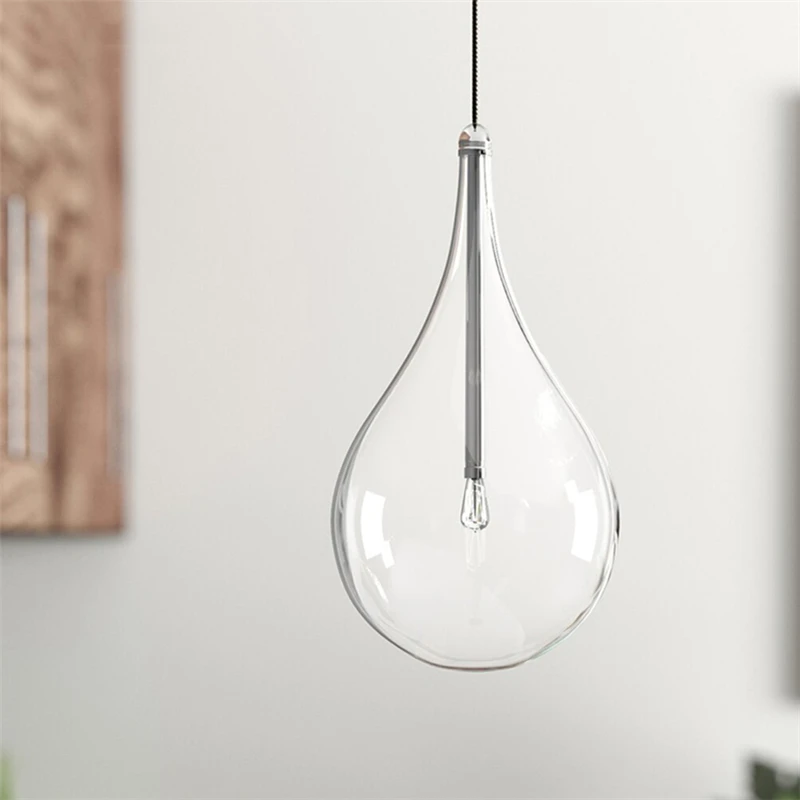 

Nordic Pendant Lamp Art Window Bar Restaurant Dining Glass Water Drop Decoration LED Pendant Lights Indoor Decoration Lighting