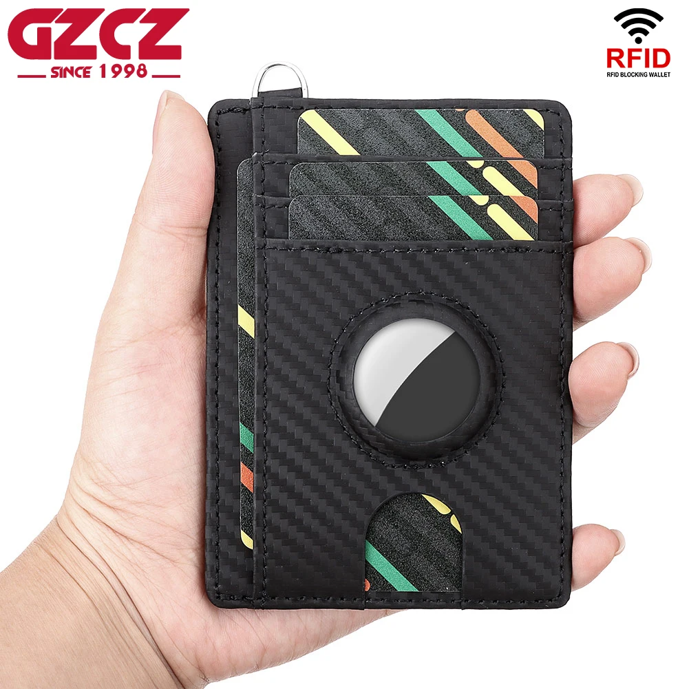 Унисекс Кошелек Из Углеродного Волокна С RFID-блокировкой Тонкий Держатель Для