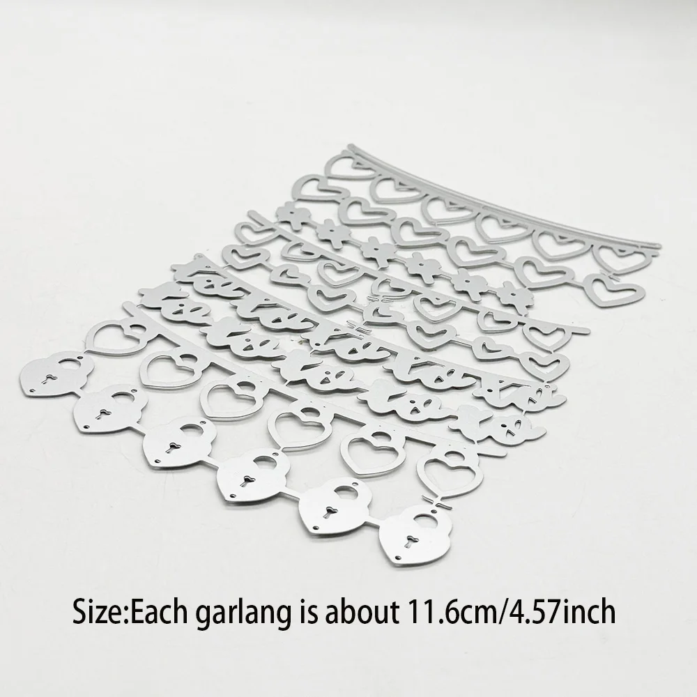 KSCRAFT гирлянды на день Святого Валентина трафареты для DIY скрапбукинга