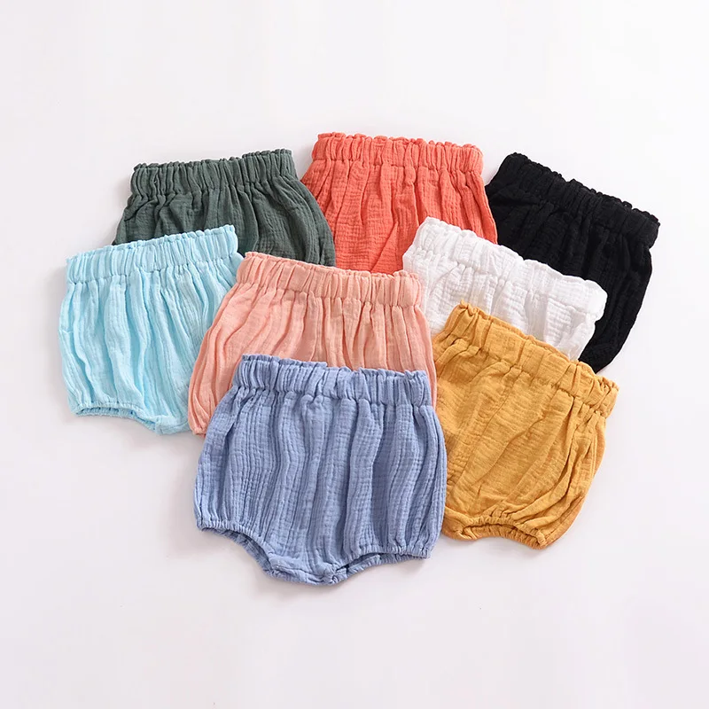 

Summer Style Baby Girl Shorts Solid Color Baby Bloomers Bebe Diaper Cover Fashion Baby Boy Clothing For 0-2Y Children