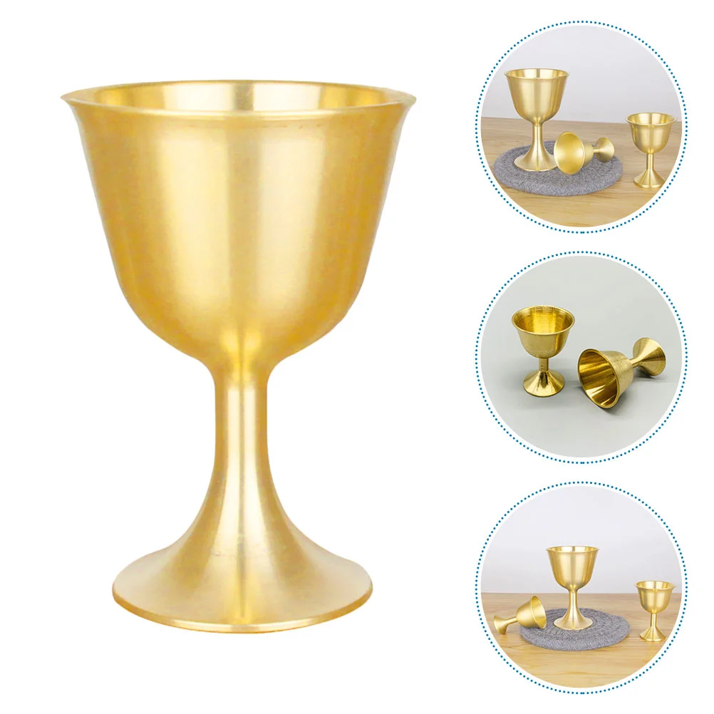 

Cupbowl Brass Offering Goblet Glasses Water Chalice Copper Glass Gold Altar Metal Champagne Cups Drinking Tibetancocktail Bar