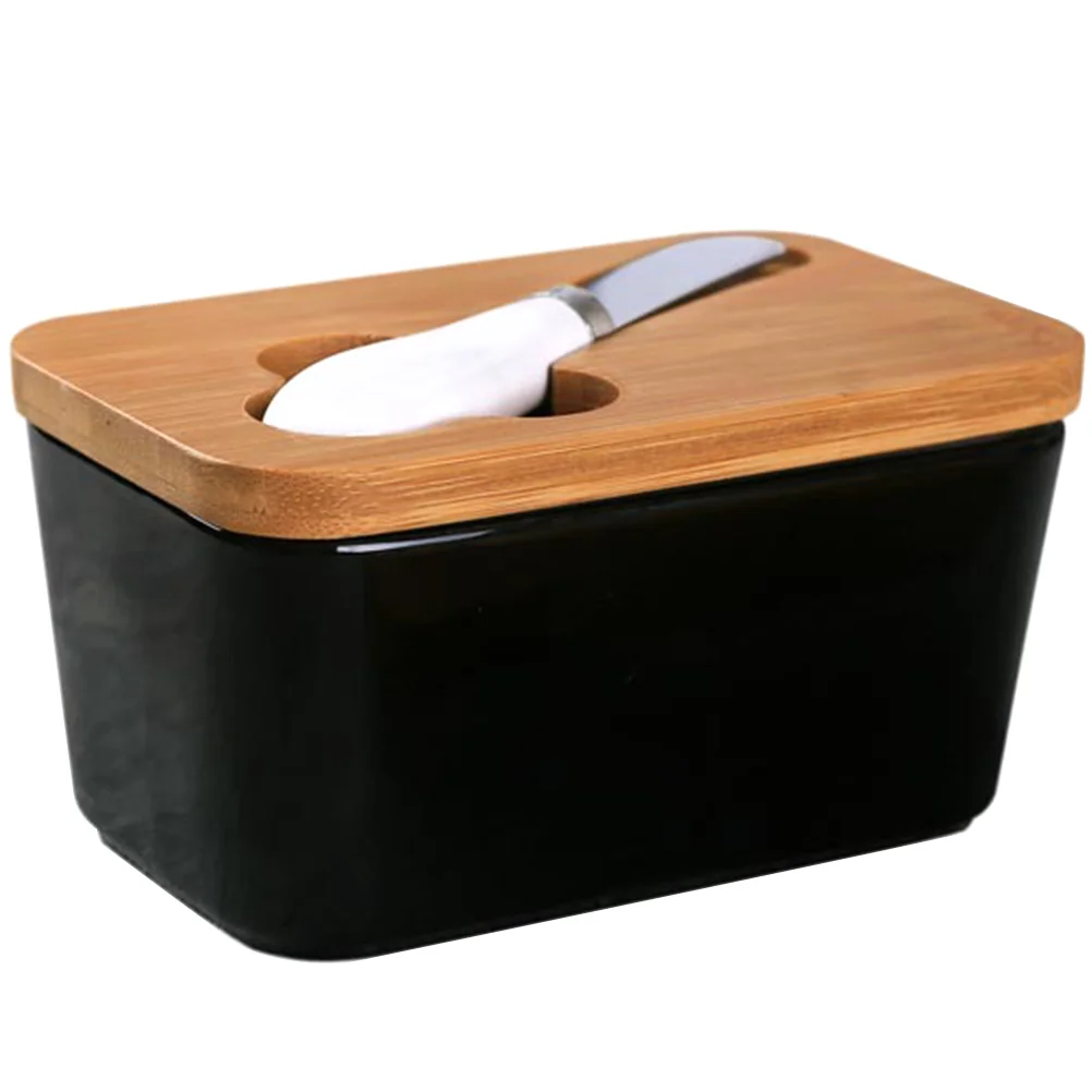 

Butter Box Storage Container Tray Startercover Ceramic Platter Sealing Holder Case Keeper Porcelain Plate Dish Flutterdishes