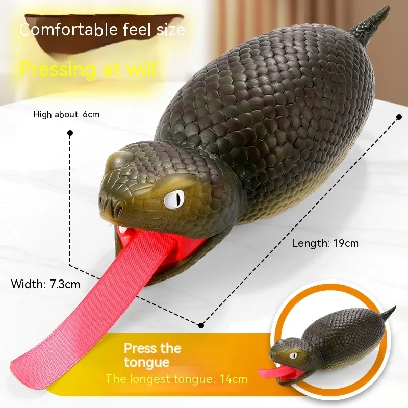 Смешная игрушка с мягким клеем в виде змеи для розыгрыша имитация декомпрессии