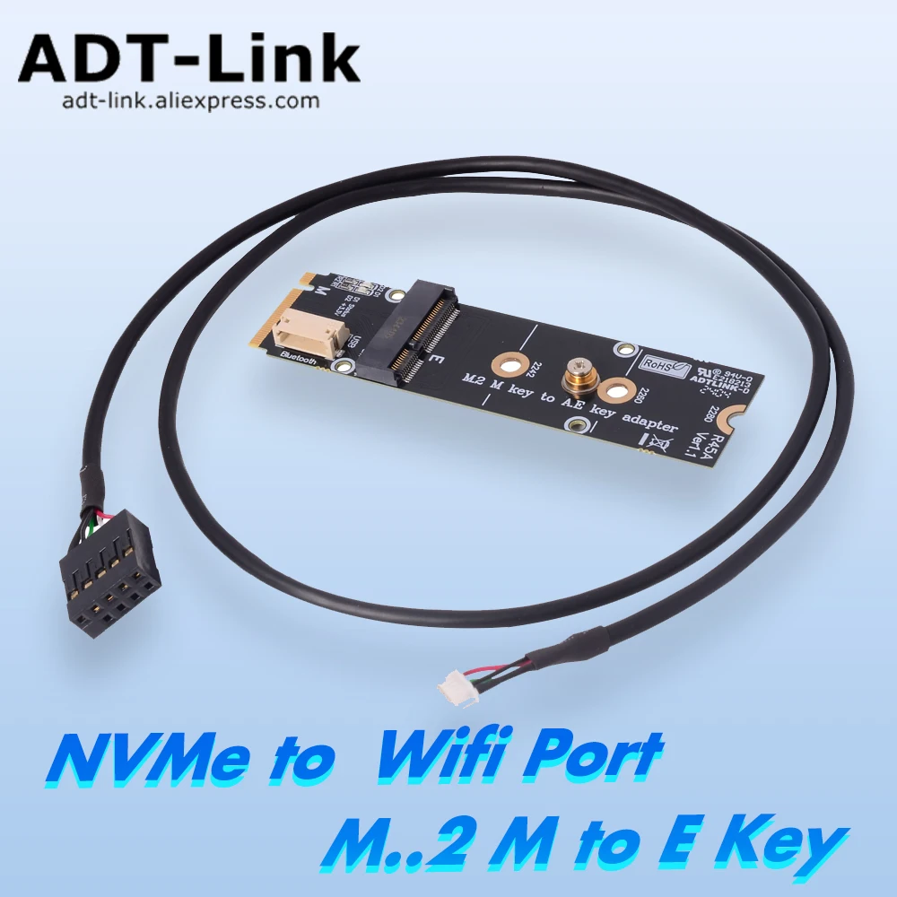 Фото R45A M.2 M keyTo M.2 A/E Key Беспроводная Bluetooth Wi-Fi NIC сетевая карта адаптер INTEL AX210 карта 2230 твердотельный NVMe 2280 2260 №1