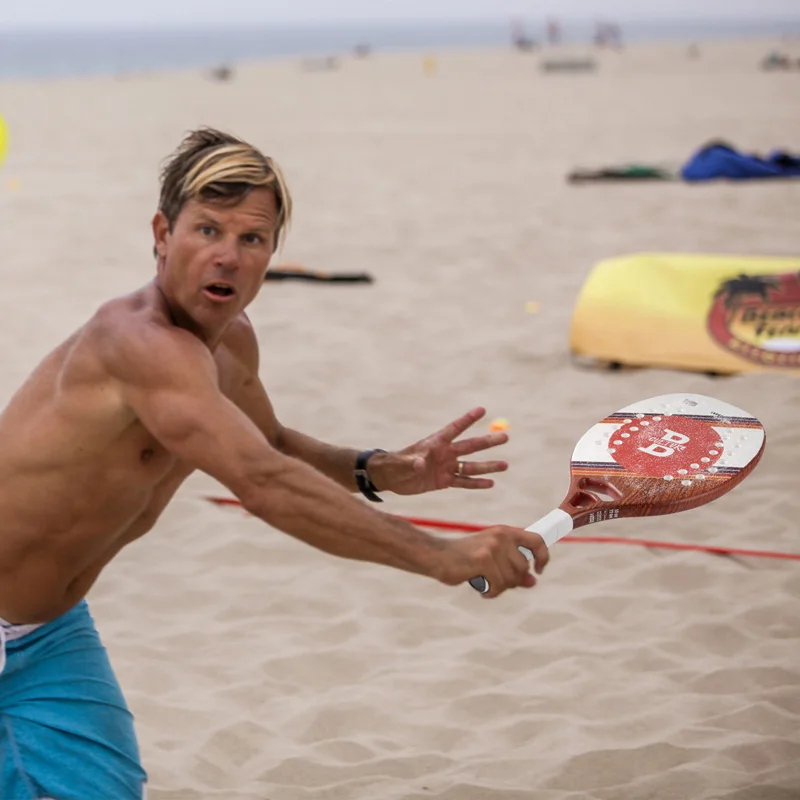 Ракетка для пляжного тенниса Raquete Beach Tennis Racket Carbon 3K 22mm с поверхностью Sandgrit и мягким EVA лицом, профессиональная ракетка с защитной сумкой.