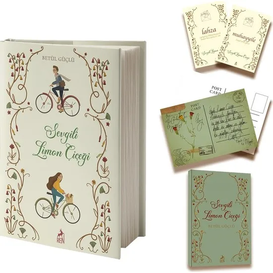 

Dear Lemon Flower (Hardcover Notebook, brace, christmas card set) betül Strong Turkish Books Love Roman Stories Turkish literature