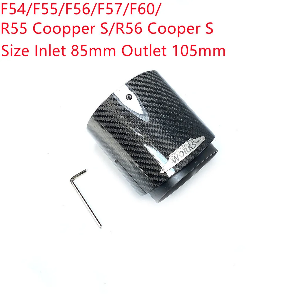 

1 шт. карбоновые насадки на глушитель для MINI Cooper S R55 R56 R57 R58 R59 R60 R61 F54 F56 F57 F60 JCW Трубы глушителя