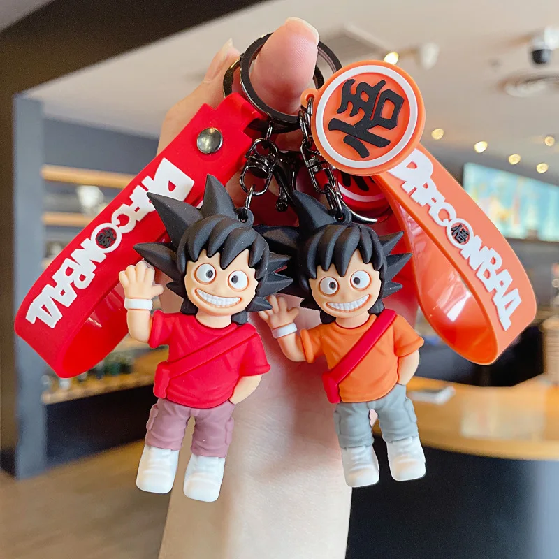 

6cm Dragon Ball Z Son Goku Cartoon Keychain Seven Doll Key Chain Bag Car Keyring Accessory Gift