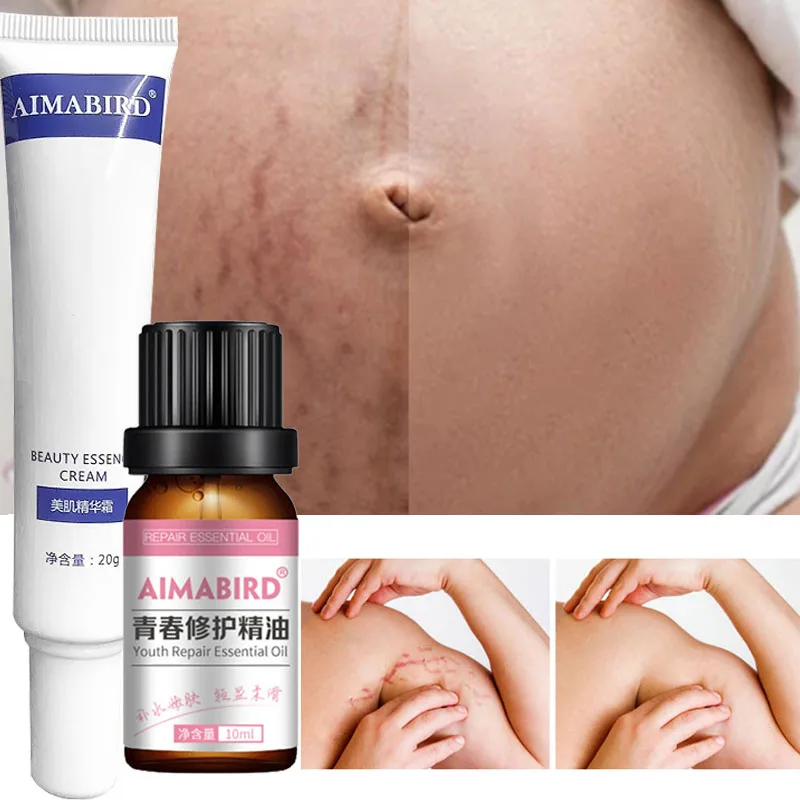 

Maternity Stretch Marks Removal Cream Remove Scars Serum Moisturizing Nourish Improve Rough Smooth Fine Lines Firming Body Care