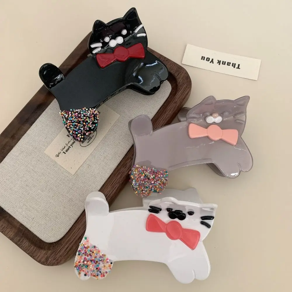 Модная уксусная кислота ацетат кошачья шерсть коготь галстук-бабочка бант