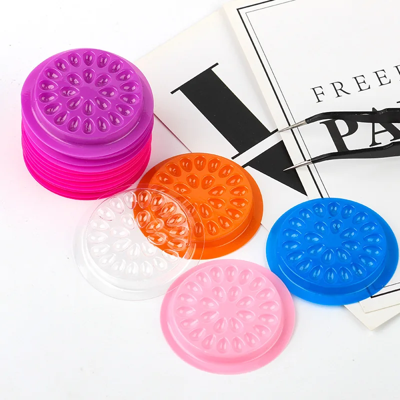 

Wholesale Glue Gasket Eyelash glue holder Adhesive Pallet Eyelash Extension glue pads stand on eyelash plastic makeup tools