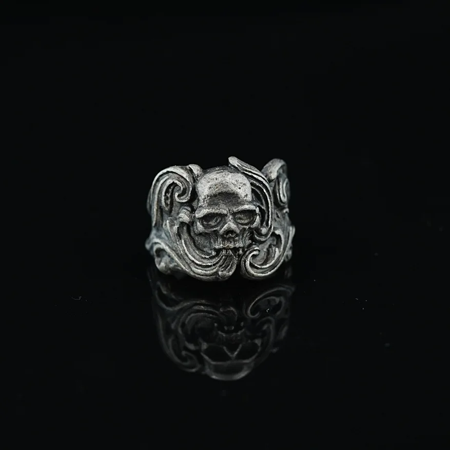 

Vintage Gothic Skull Stainless Steel Men Rings Punk Rock Cool Stuff For Women Biker Fashion Jewelry Halloween Gift Wholesale