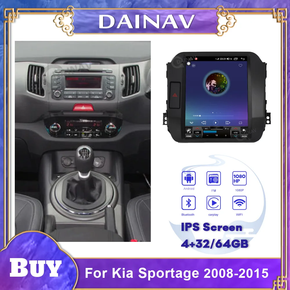 

Автомагнитола 2 din на Android 10,0 для Kia Sportage 2008, 2009, 2010-2015, Мультимедийный проигрыватель с GPS-навигацией